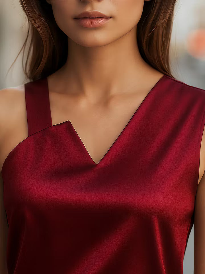 Emina - Bluza Saten Asimetrično