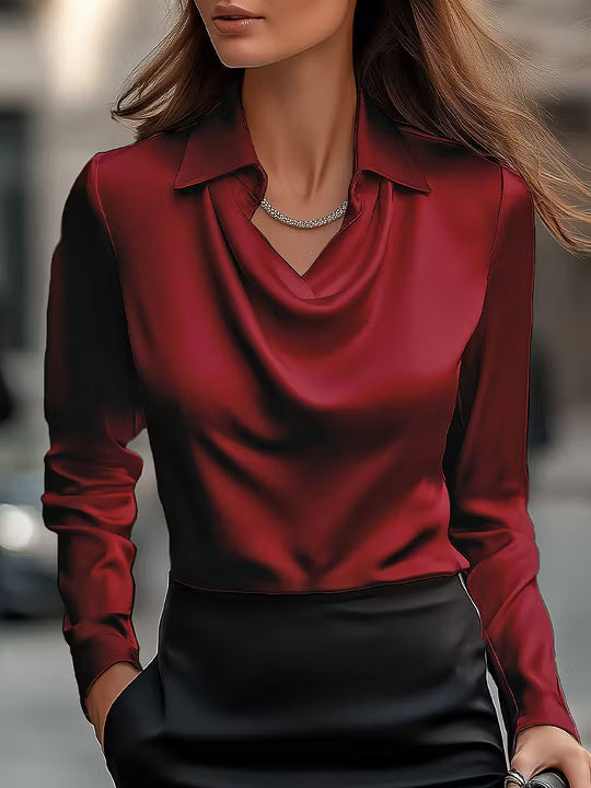 Erika - Bluza Saten Draperija