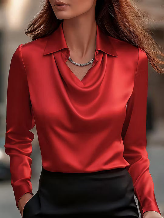 Erika - Bluza Saten Draperija