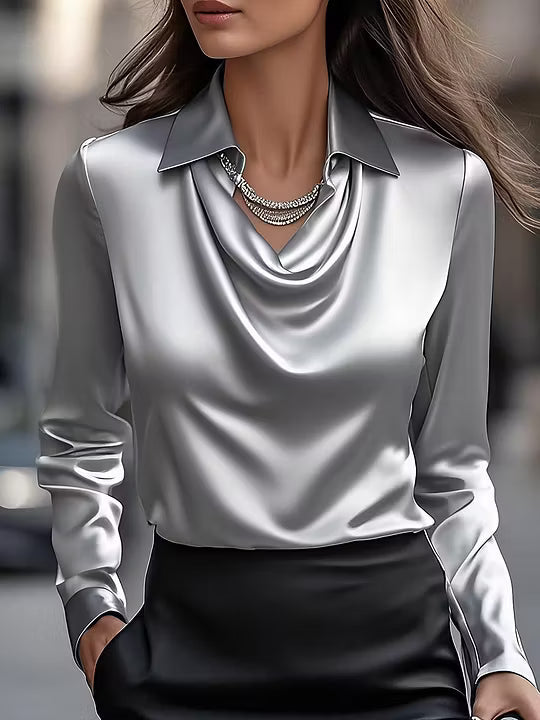 Erika - Bluza Saten Draperija