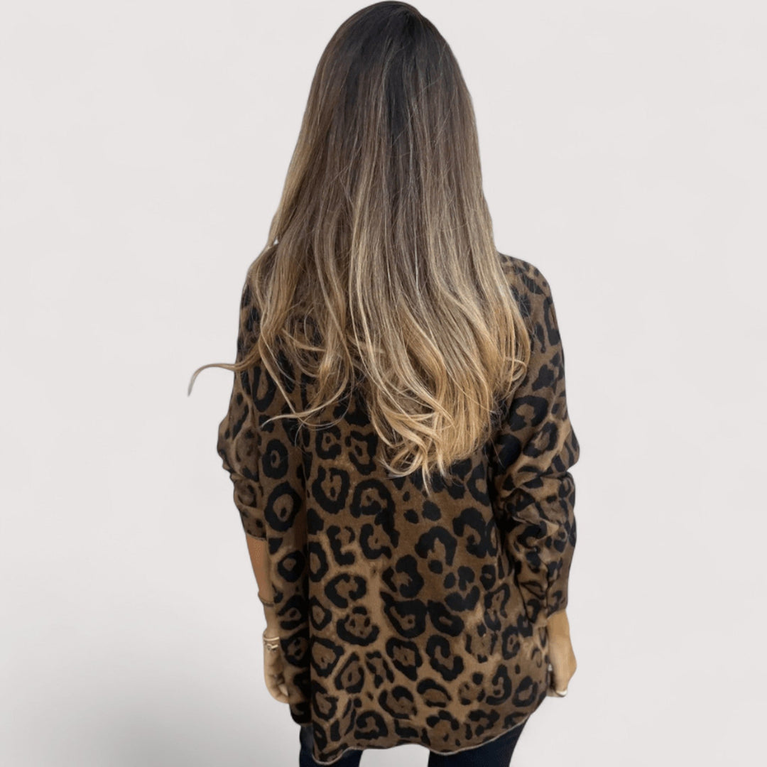 Zlata – Ležerna ženska majica s leopardim uzorkom