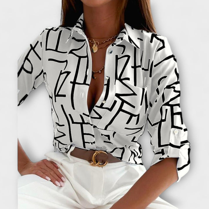 Ljubomira – Sofisticirana Geometrijska Bluza
